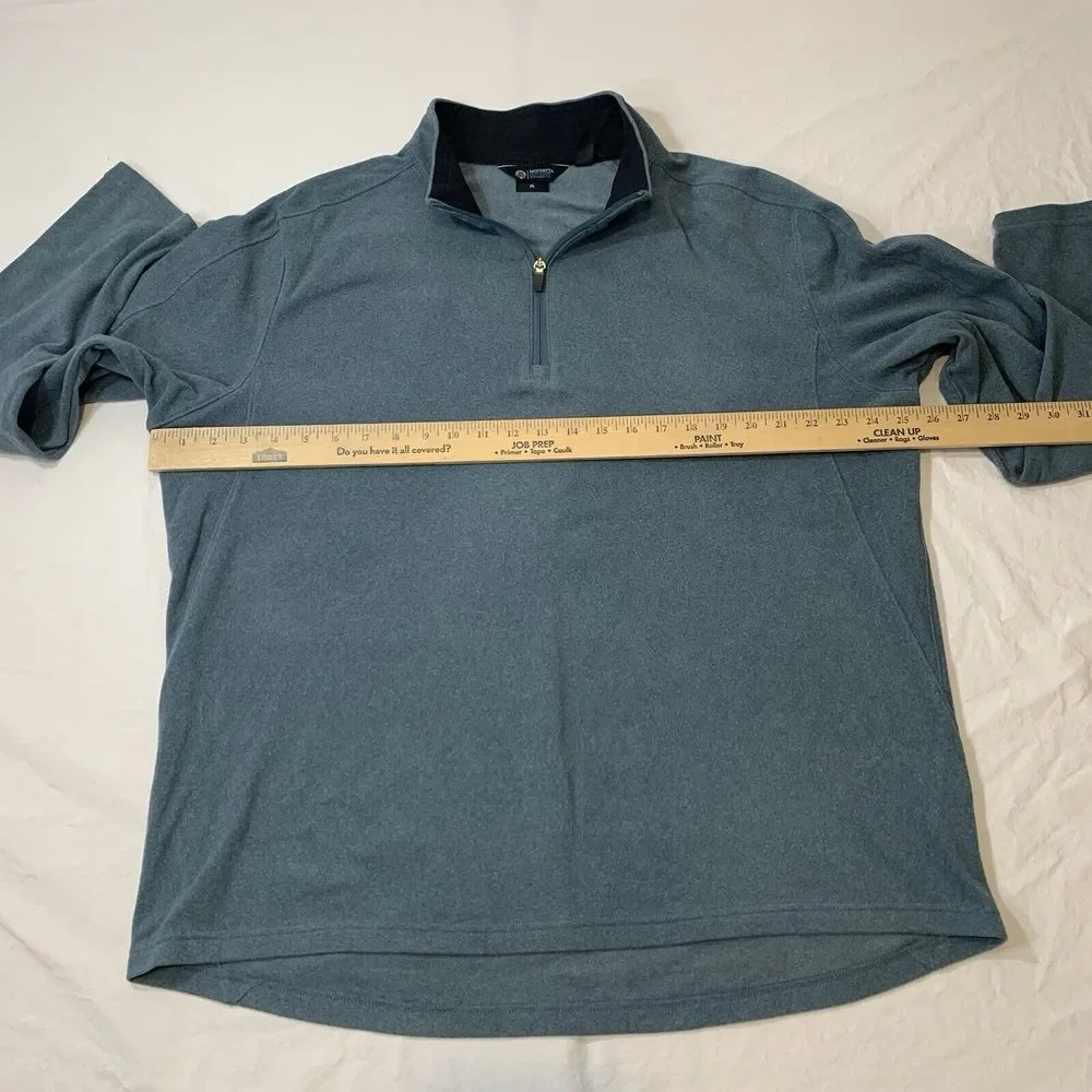 Mondetta Outdoor Project Men's Teal‎ Blue XL 1/4 Zip Pullover Active Wear Cozy